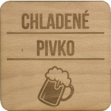 Bierdeckel aus Holz - Pilsen