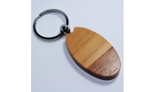 Holzanhänger (Palisander/Ahorn) - oval mit Wunschgravur 026770